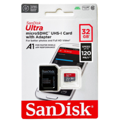 SANDISK Ultra microSD SDHC 32GB Memory Card and Adapter