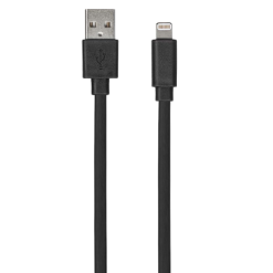 TecPlus Tangle Free Lightning To USB Charging Cable Black