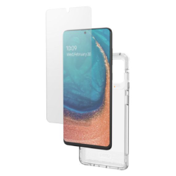 GEAR4 Wembley D30 Case and InvisibleShield Glass Screen Protector Bundle Clear for Galaxy A71