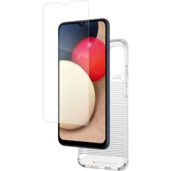 GEAR4 Havana D30 Protective Case and Glass Elite+ Screen Bundle Clear for Galaxy A02s