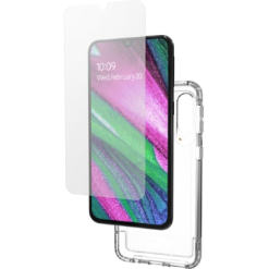 GEAR4 Rugged Wembley Case and InvisibleShield Glass Screen Protector Bundle Clear for Galaxy A40