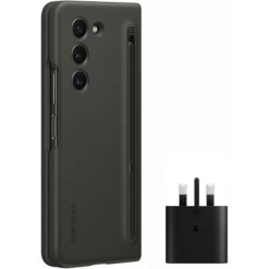 Samsung Official Starter Pack - 25W Mains Charger & Slim S Pen Case Black for Galaxy Z Fold5