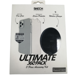 Skech Mega Value Bundle includes Phone Case, Screen Protector & Wireless Charger Clear for Iphone 11 Pro Max