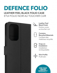 ZAGG Defence Folio Leather Feel Case Black for Galaxy A53 5g