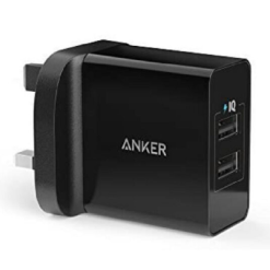 Anker 2-Port USB 24W Charging Plug Black