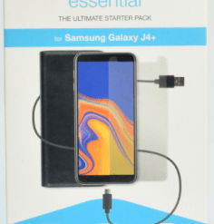 Caseit Pack - Case, Screen Protector & Charging Cable Black for Galaxy J4 Plus