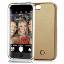 Casu Selfie Built-In Lights Case Gold for Iphone 8 / Se 2020
