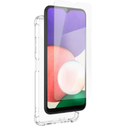 ZAGG Defence Protective Case and Glass Screen Protector Bundle Clear for Galaxy A22 5g